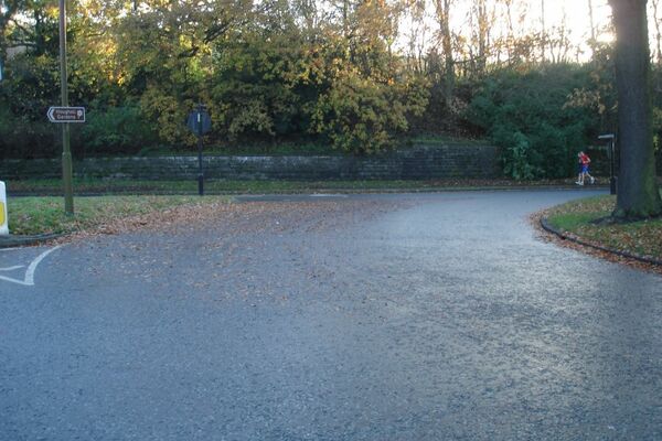 The photo for Whinney Hill roundabout: cycle lane potential?.